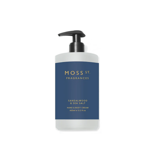 MOSS ST Sandalwood & Sea Salt Hand & Body Cream 450mL