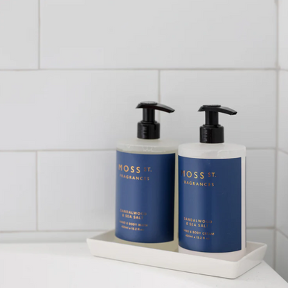 MOSS ST Sandalwood & Sea Salt Hand & Body Cream 450mL