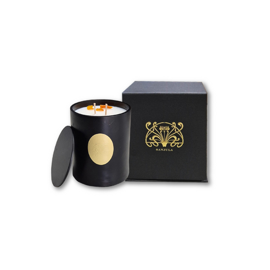 SANJULA Luxury Tin Candle | Sandalwood & Spiced Orange 400mL