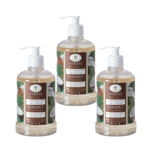 Saponificio Artigianale Fiorentino Coconut Hand Wash Bundle Set 3 x 500ml