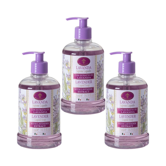 Saponificio Artigianale Fiorentino Lavender Hand Wash Bundle Set of 3 x 500ml