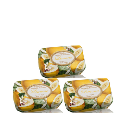 Saponificio Artigianale Fiorentino Lemon Bar Soap Set of 3 x 200g