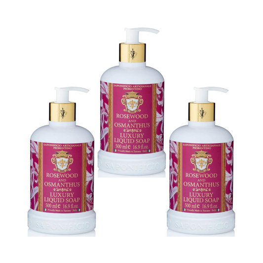 Saponificio Artigianale Fiorentino Rosewood & Osmanthus Hand Wash Bundle Set 3 x 500ml