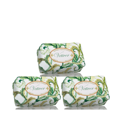 Saponificio Artigianale Fiorentino Vetiver Bar Soap Set of 3 x 200g