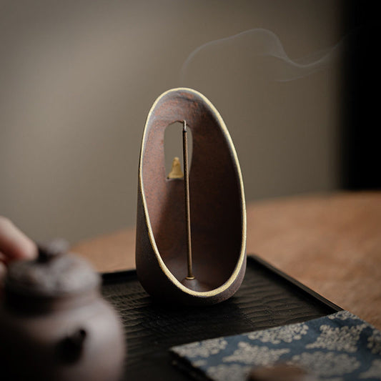 Ceramic Thread Incense Burner with Tray - The Gift Company