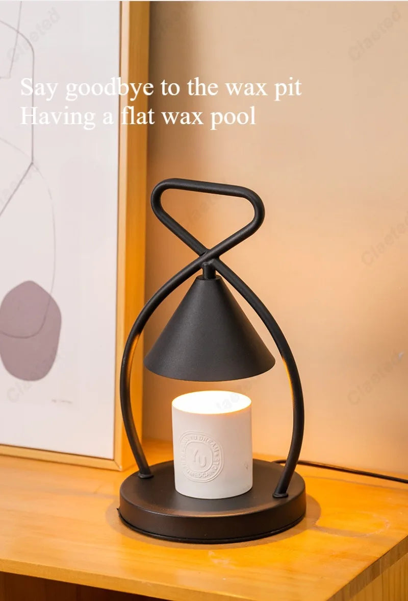 Minimalist Wrought-Iron Candle Warmer Lamp with Timer or Dimmer – view 7