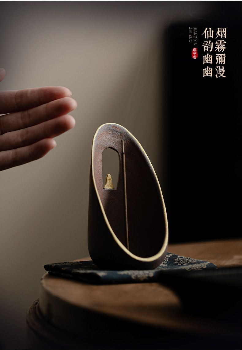 Ceramic Thread Incense Burner with Tray - The Gift Company