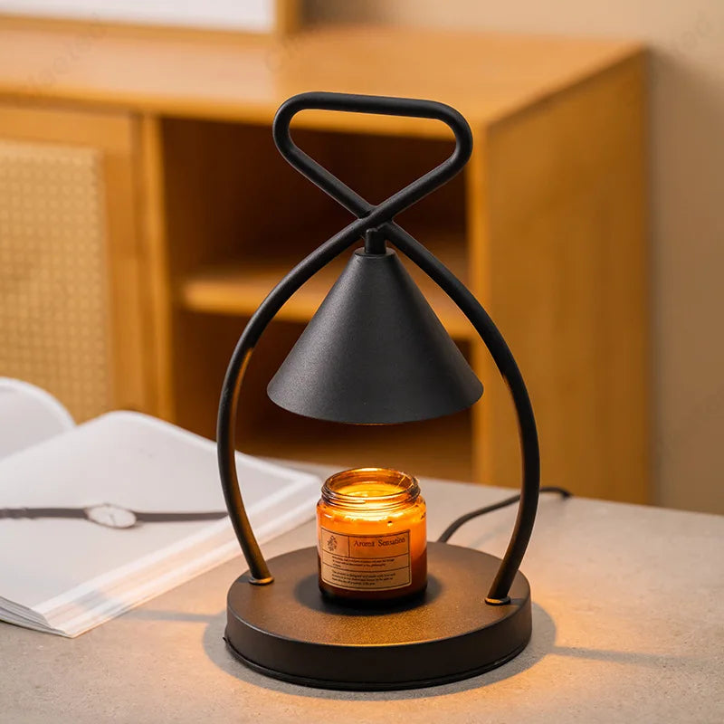 Minimalist Wrought-Iron Candle Warmer Lamp with Timer or Dimmer – view 14
