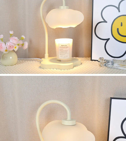 Cloud-Shaped Candle Warmer Lamp with Timer & Dimmable Light
