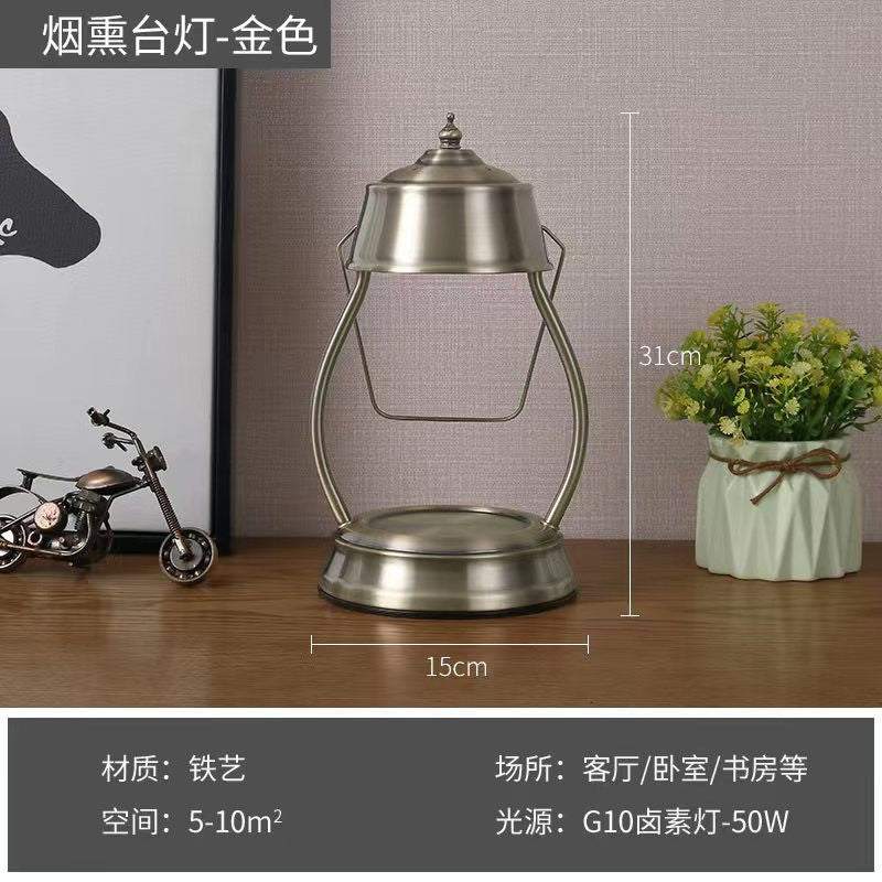 Retro Black Candle Warmer Lamp for Bedroom & Living Room