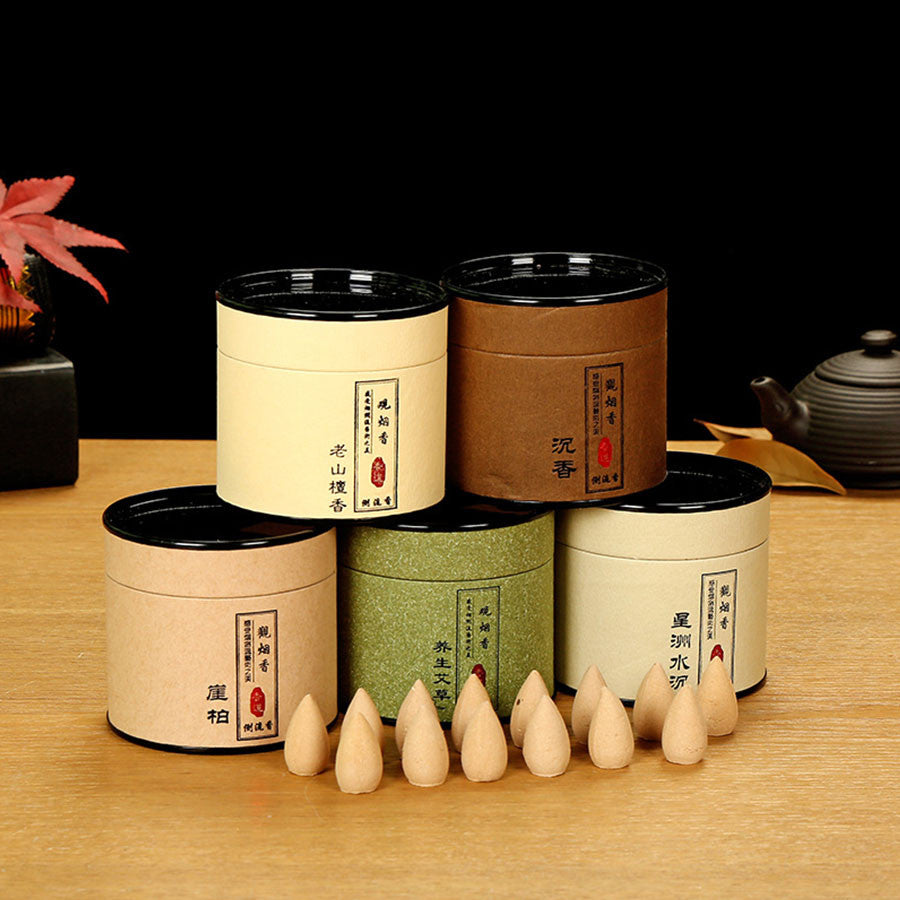 Natural Backflow Incense Cones Travel Tin