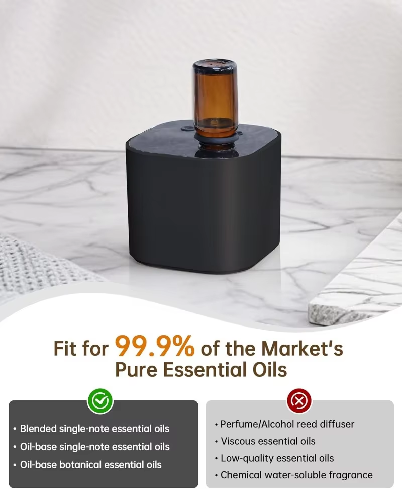 Portable Waterless Essential Oil Diffuser with 3 Mist Modes