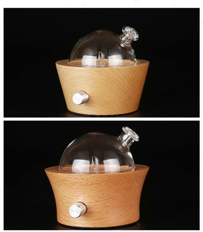 Wooden Glass Waterless Aromatherapy Essential Oil Diffuser