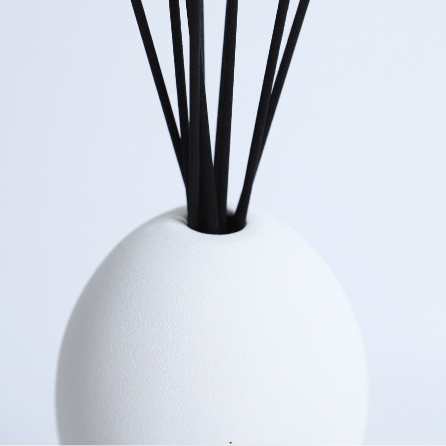 White Ceramic Eggshell Reed Diffuser Ornament