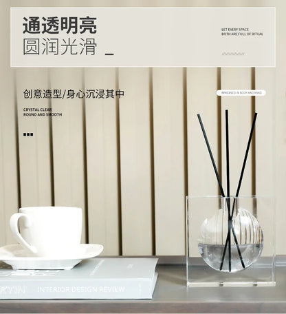 Square Clear Glass Reed Diffuser Bottle – view 7