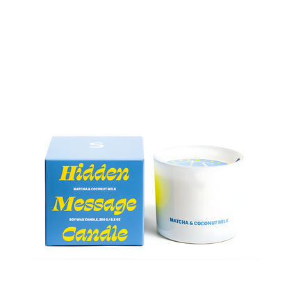 Serenity Matcha & Coconut Milk Hidden Message Candle 250g