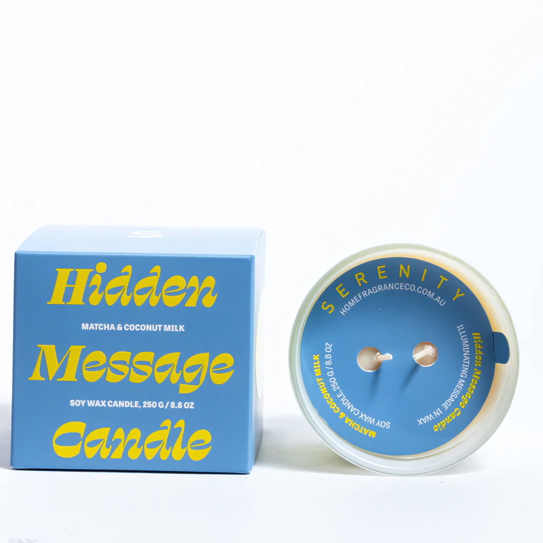 Serenity Matcha & Coconut Milk Hidden Message Candle 250g