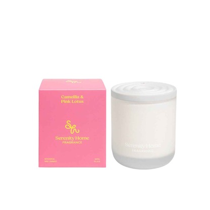 Serenity Home Camillia & Pink Lotus Scented Candle 300g - The Gift Company