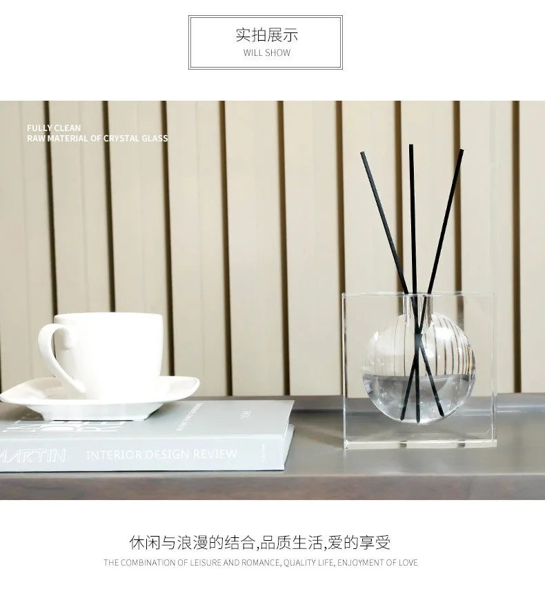 Square Clear Glass Reed Diffuser Bottle – view 11