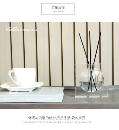 Square Clear Glass Reed Diffuser Bottle – view 11