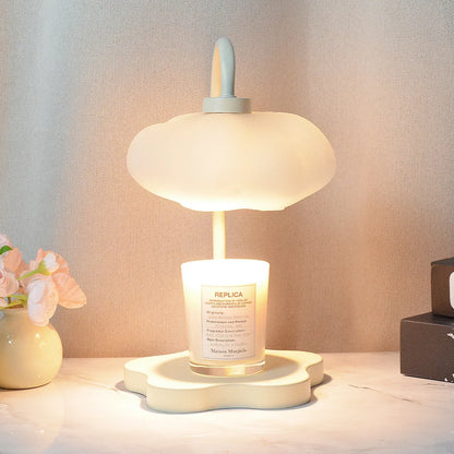 Cloud-Shaped Candle Warmer Lamp with Timer & Dimmable Light