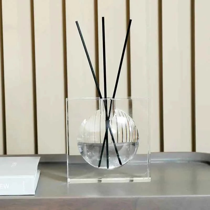 Square Clear Glass Reed Diffuser Bottle – view 3