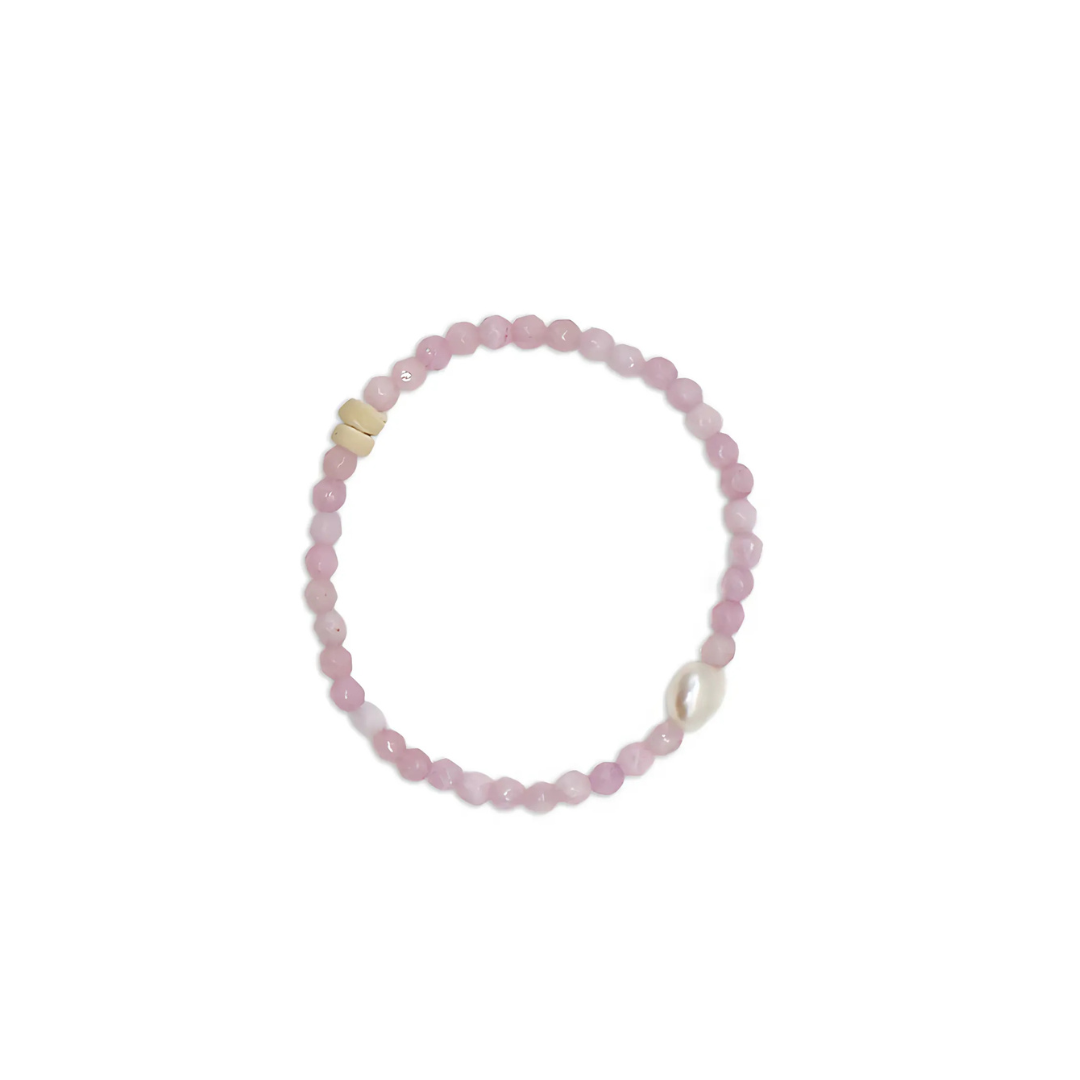 Zjoosh Stone and Pearl Bracelet Lilac