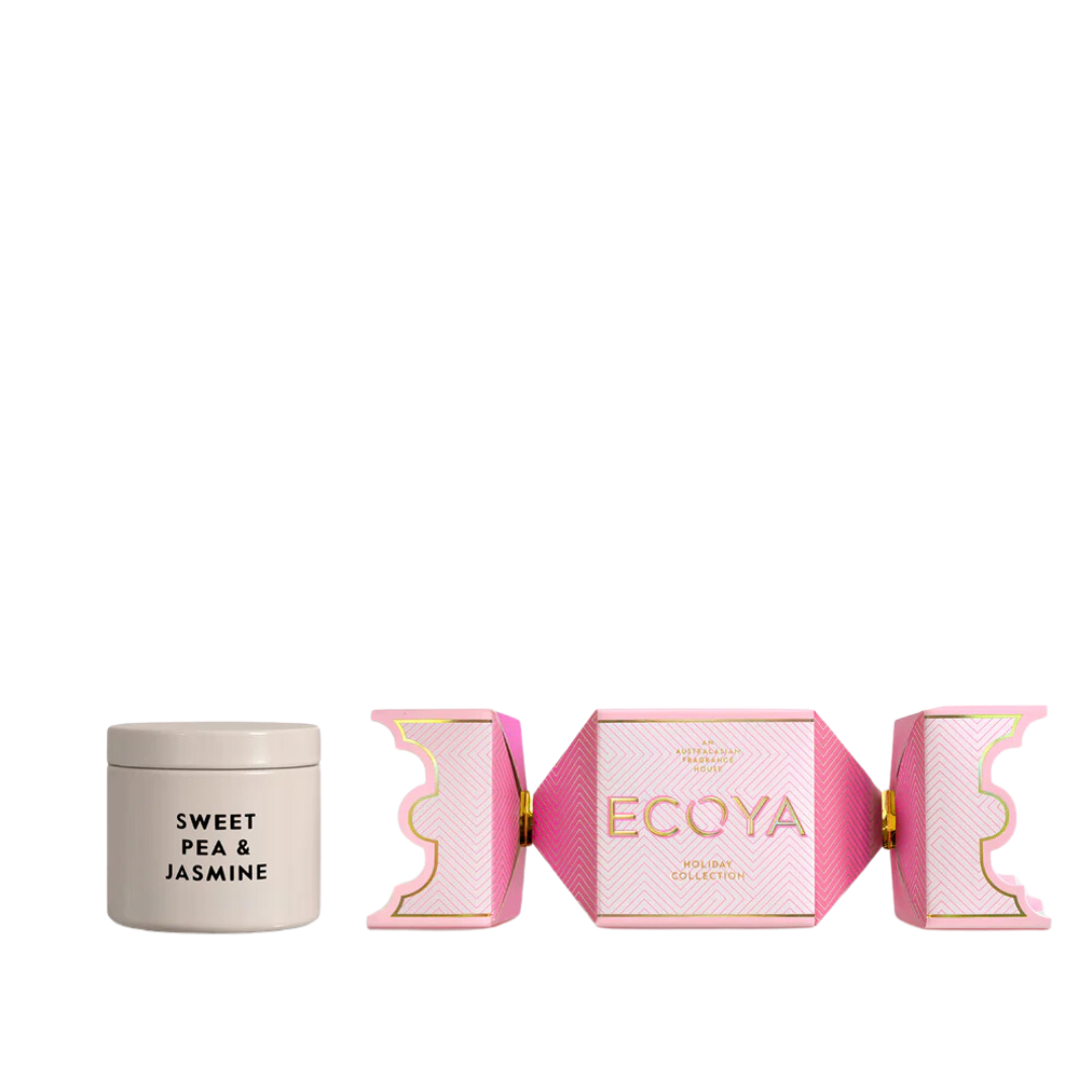 ECOYA Sweet Pea & Jasmine Tin Candle Bon Bon Holiday Collection 45g