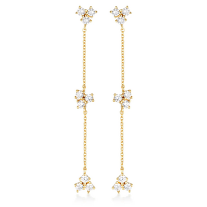 GEORGINI The Layered Edit Trois Earrings Gold