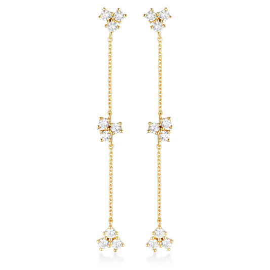 GEORGINI The Layered Edit Trois Earrings Gold