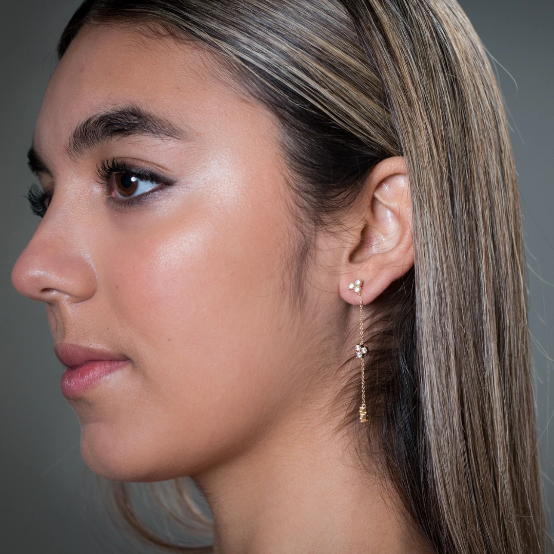 GEORGINI The Layered Edit Trois Earrings Gold