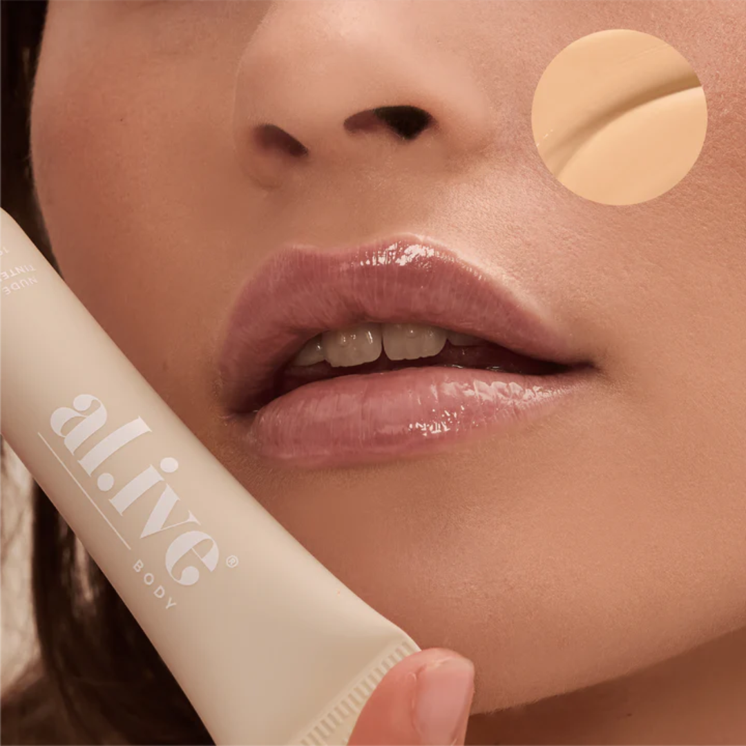 al.ive body Tinted Lip Butter - Nude Coconut 15mL