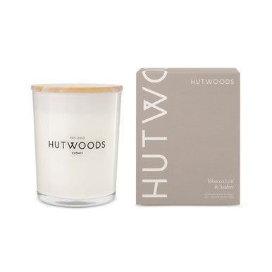 Hutwoods Tobacco Leaf & Amber Candle Large 100+ Hours Burn Time