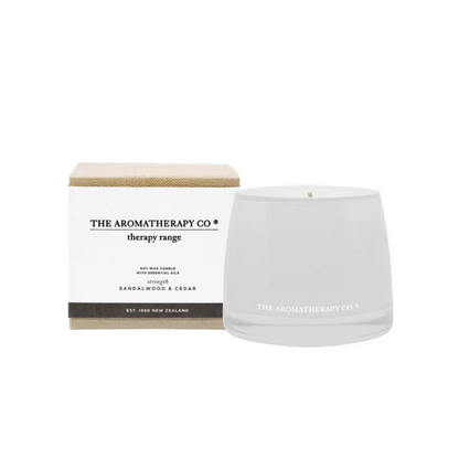 Free The Aromatherapy Co. Full Size Candle Sandalwood & Cedar valued $40
