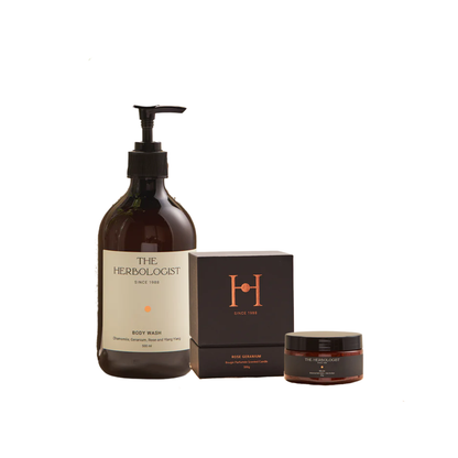 The Herbologist Ritual of Calm Botanical Trio Bath Salts, Body Wash & Candle - The Gift Company