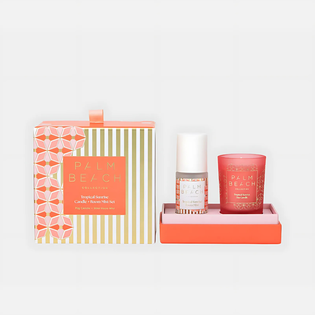 Palm Beach Fig Tropical Sunrise Mini Candle & Room Mist Set