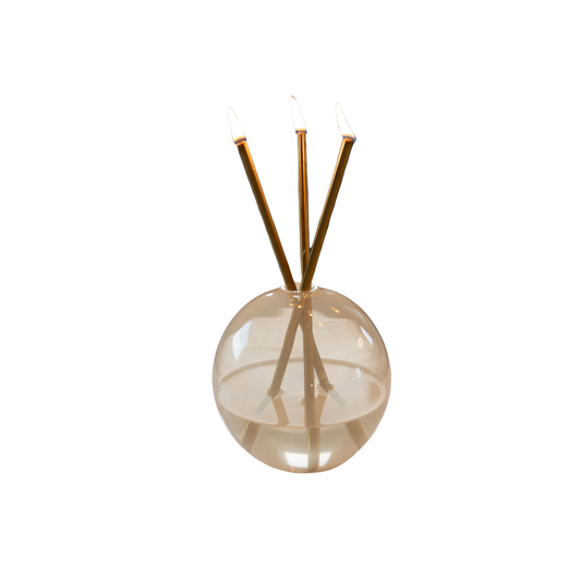 Everlasting Candle Co Neva Signature Set - Pampas Vase & Gold Candle Sticks