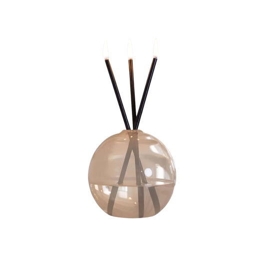 Everlasting Candle Co Neva Signature Set - Pampas Vase & Black Candle Sticks
