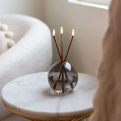 Everlasting Candle Co Neva Signature Set - Storm Vase & Champagne Candle Sticks