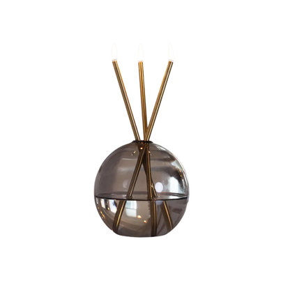 Everlasting Candle Co Neva Signature Set - Storm Vase & Gold Candle Sticks