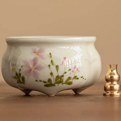 Emerald Green Asparagus Fern Incense Burner