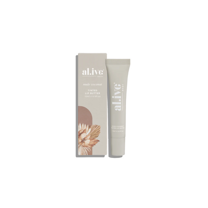 al.ive body Tinted Lip Butter - Nude Coconut 15mL