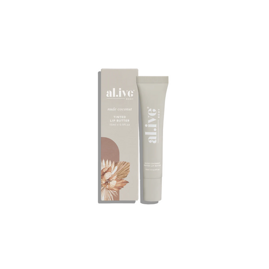 al.ive body Tinted Lip Butter - Nude Coconut 15mL