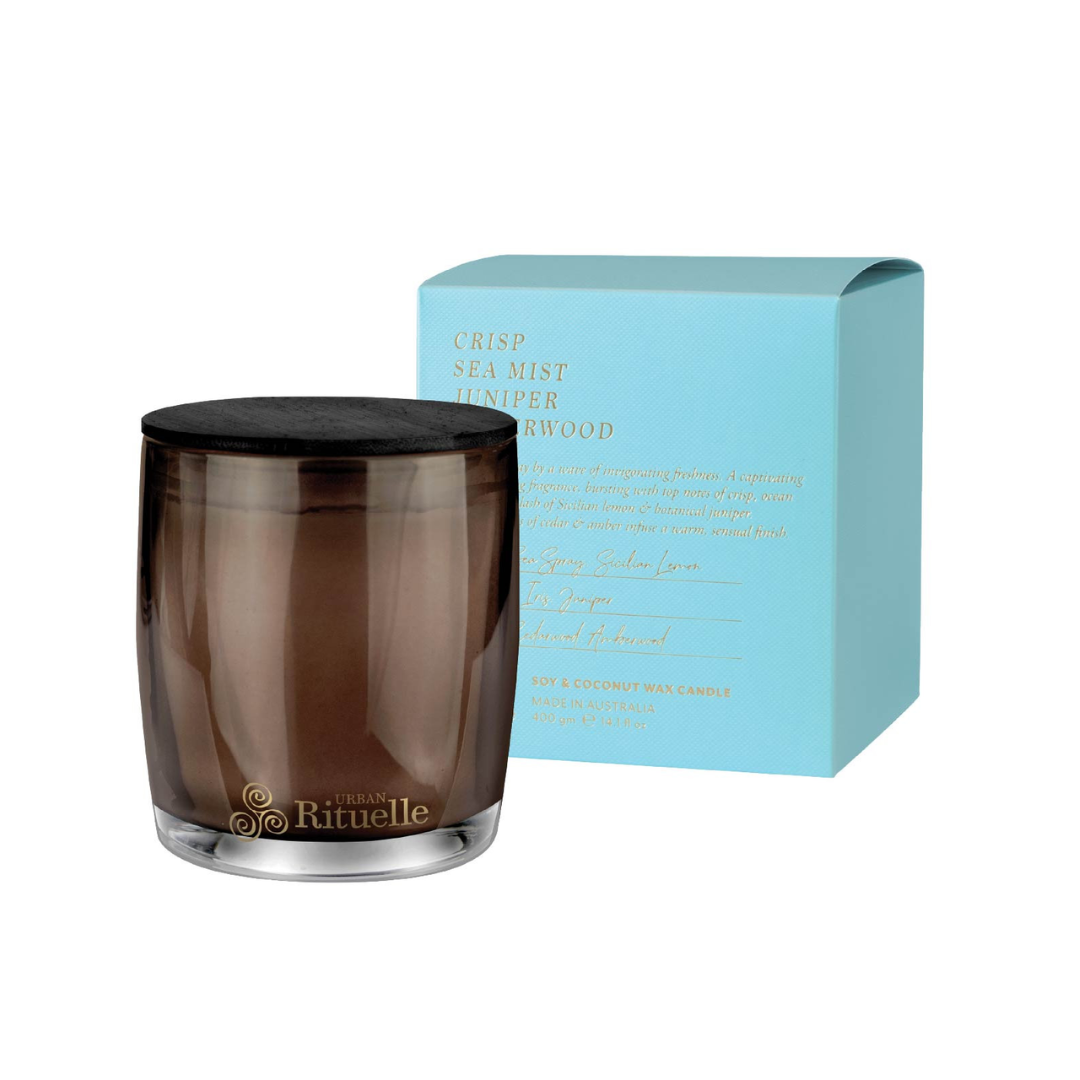 Urban Rituelle Crisp Sea Mist, Juniper, Amberwood Candle 400g