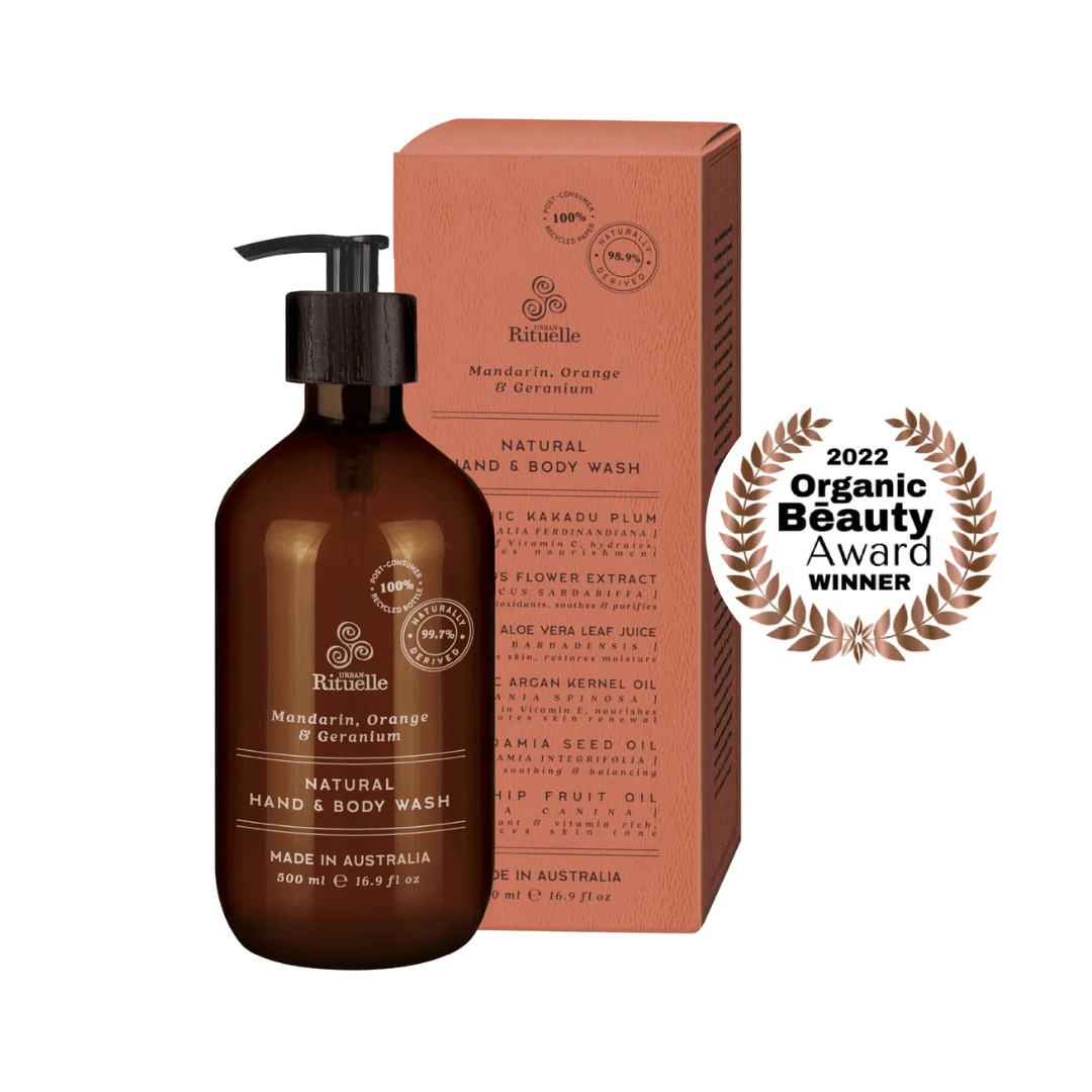 Urban Rituelle Natural Hand & Body Wash - Mandarin, Orange & Geranium