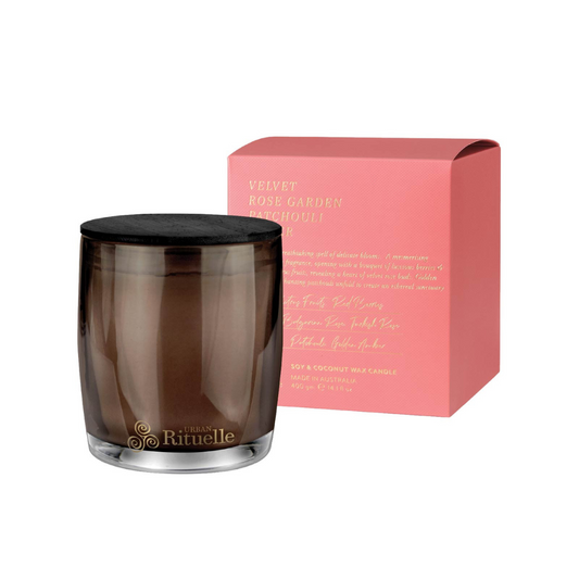 Urban Rituelle Velvet Rose Garden, Patchouli, Amber Candle 400g