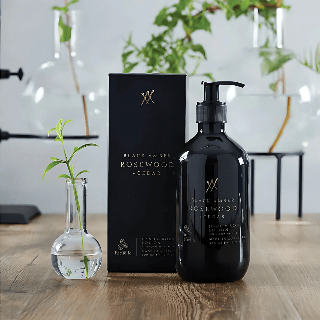 Urban Rituelle Black Amber, Rosewood & Cedar Hand & Body Lotion 500ml