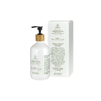 Urban Rituelle Organic Hand & Body Lotion - Lemongrass, Lemon Myrtle, Grapefruit & Eucalyptus 500mL