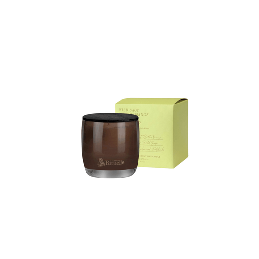 Urban Rituelle Wild Sage, Bitter Orange, Bergamot, Driftwood Candle 140g - The Gift Company