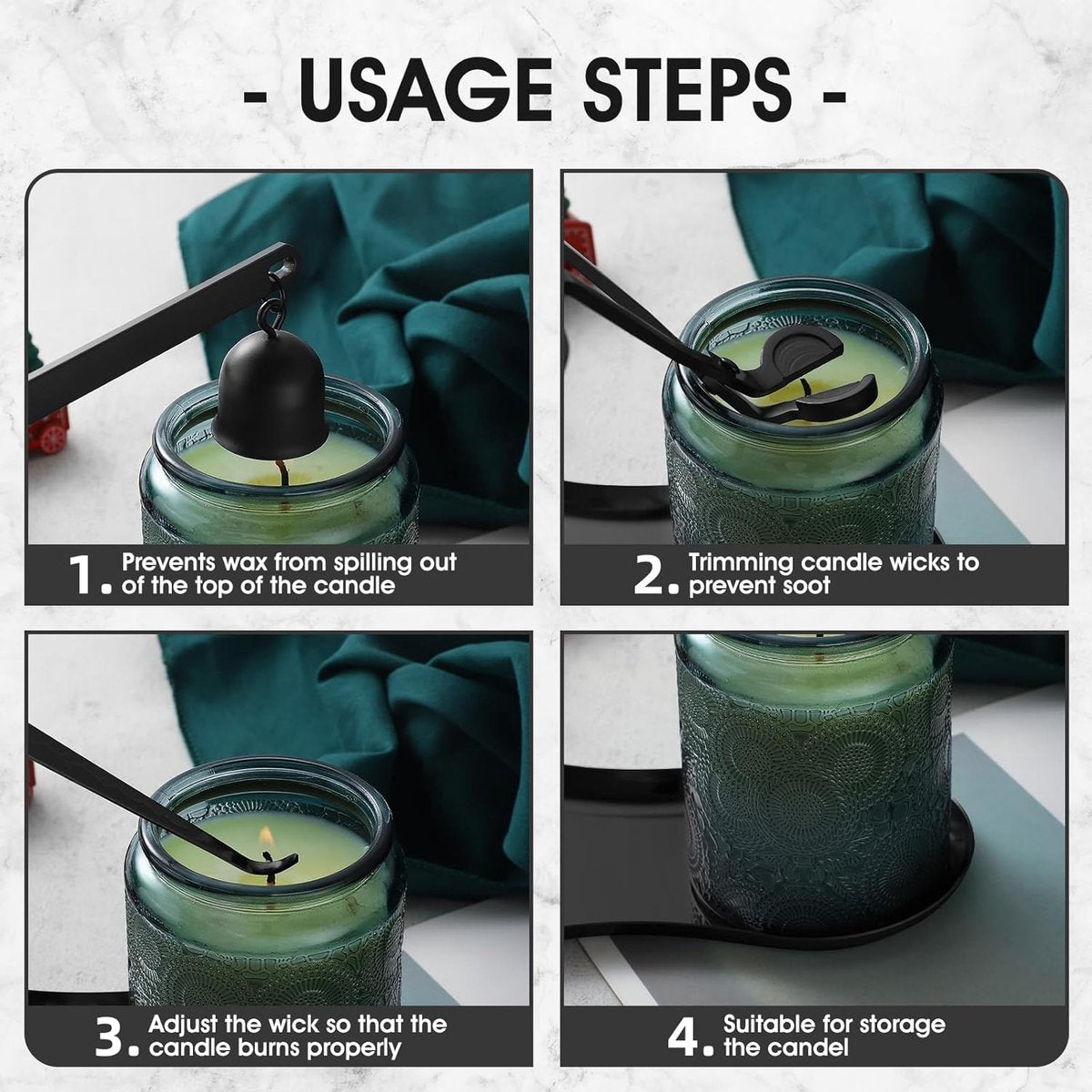 Black Candle Care Gift Set – 3 Pieces